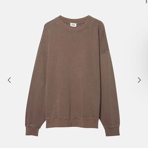 Elwood core oversized crew neck in vintage brown